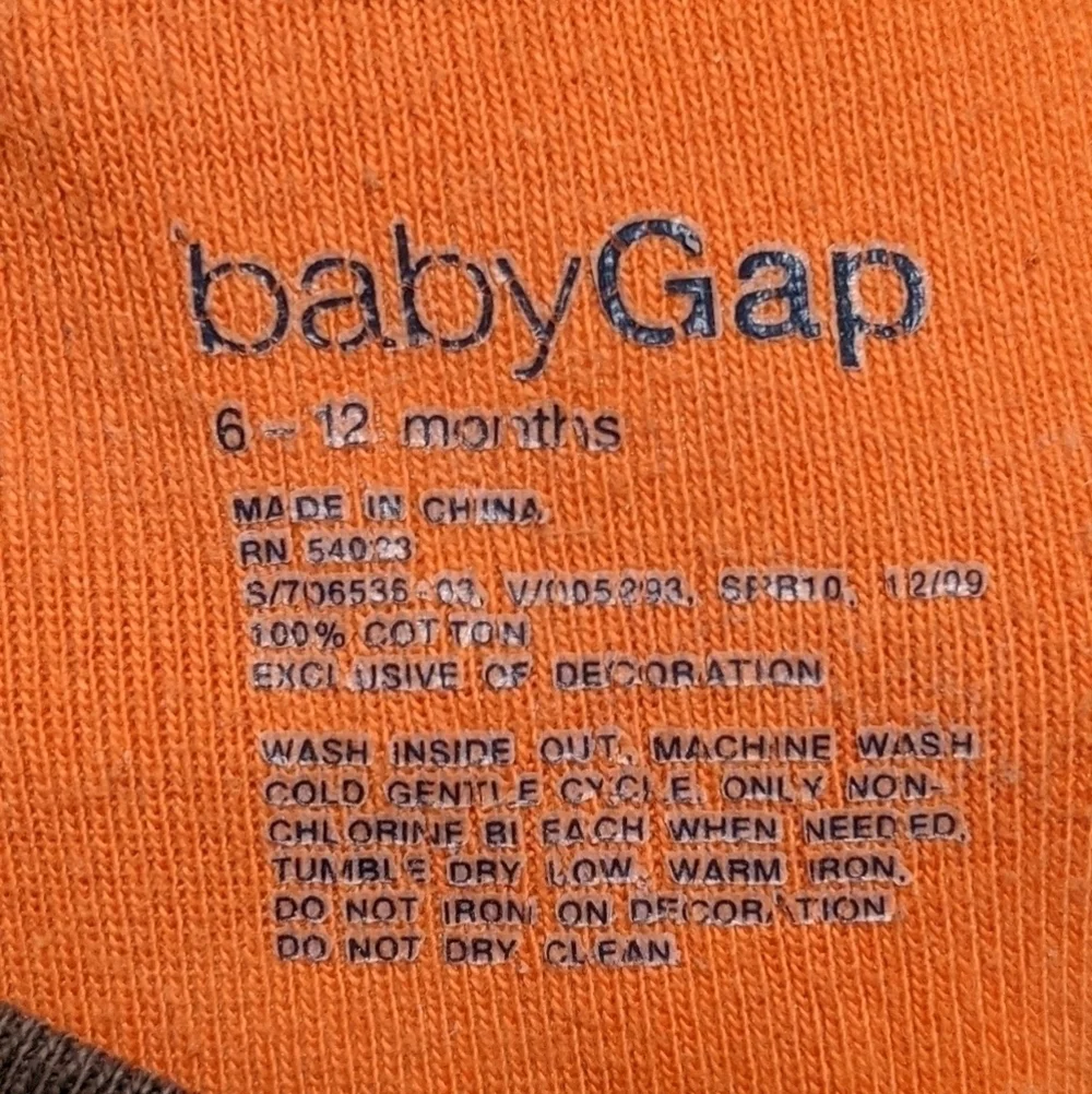 Baby Gap Boys' Short Sleeve Onesie 6-12 Months
